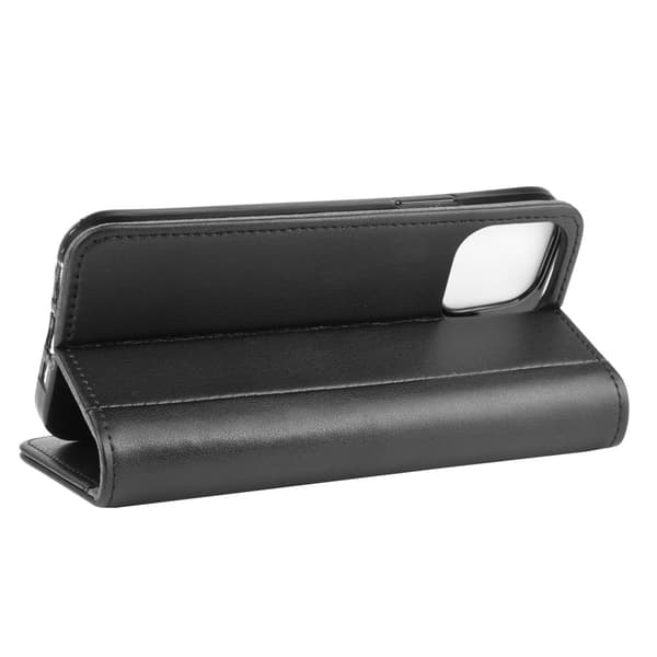 Äkta Läderfodral iPhone 12/12 Pro Svart