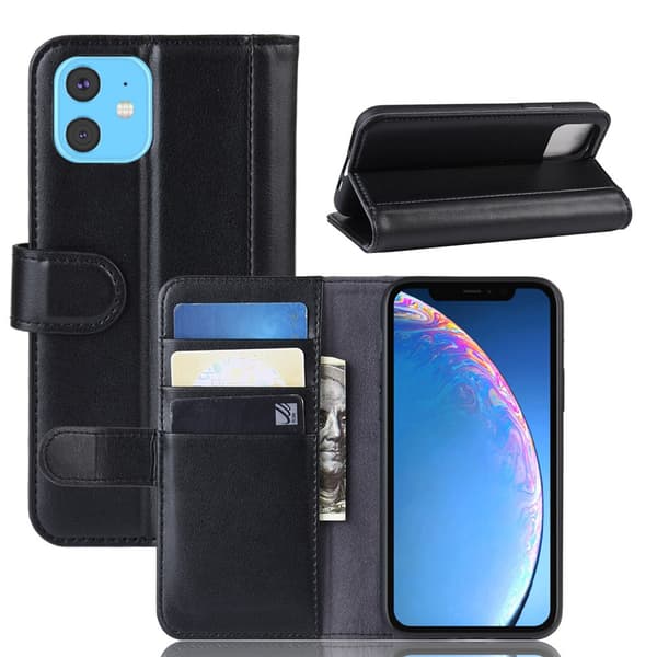 Äkta Läderfodral iPhone 11 Svart