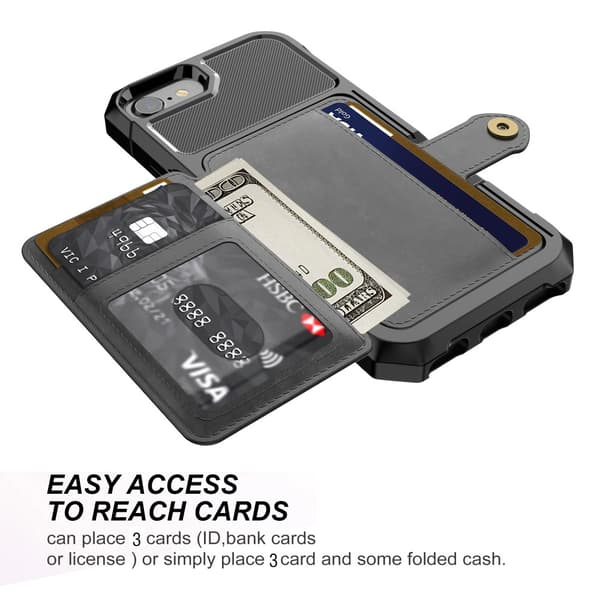 Multi-Slot Skal iPhone 7/8/SE Svart
