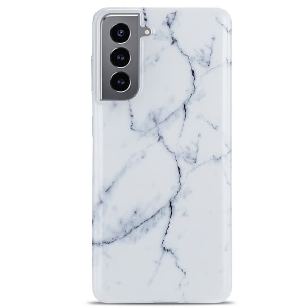 Skal TPU Samsung Galaxy S21 Vit Marmor