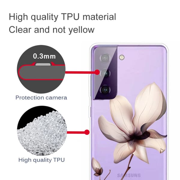 Soft TPU Skal Blommor Samsung Galaxy S21 Plus