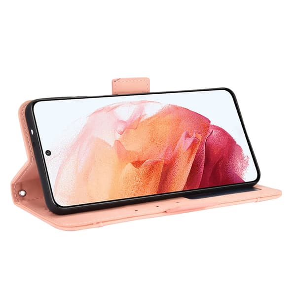 Multi Slot Plånboksfodral Samsung Galaxy S21 Plus Rosa