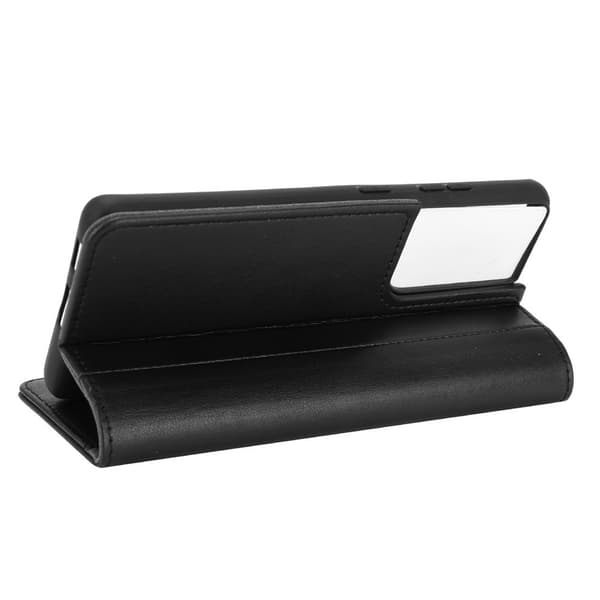 Äkta Läderfodral Samsung Galaxy S21 Ultra Svart