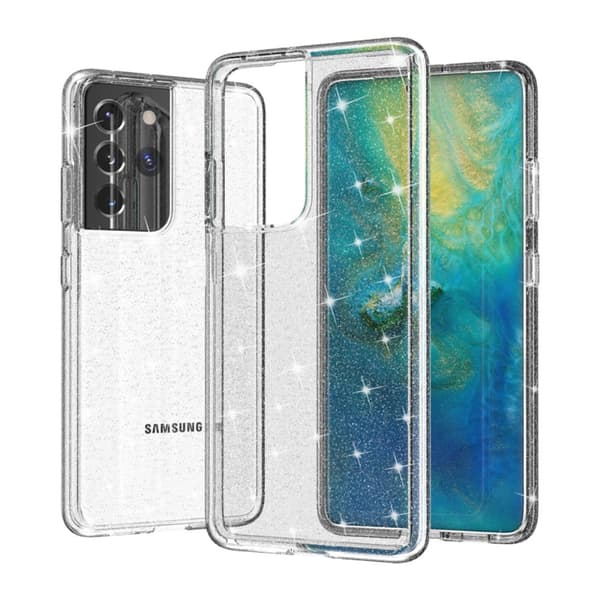 Skal Glittery Powder Design Samsung Galaxy S21 Ultra Clear