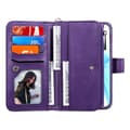 Miniatyrbild 3 av 7: Zipper Magnet Leather Wallet iPhone 12/12 Pro Lila
