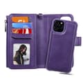Miniatyrbild 4 av 7: Zipper Magnet Leather Wallet iPhone 12/12 Pro Lila