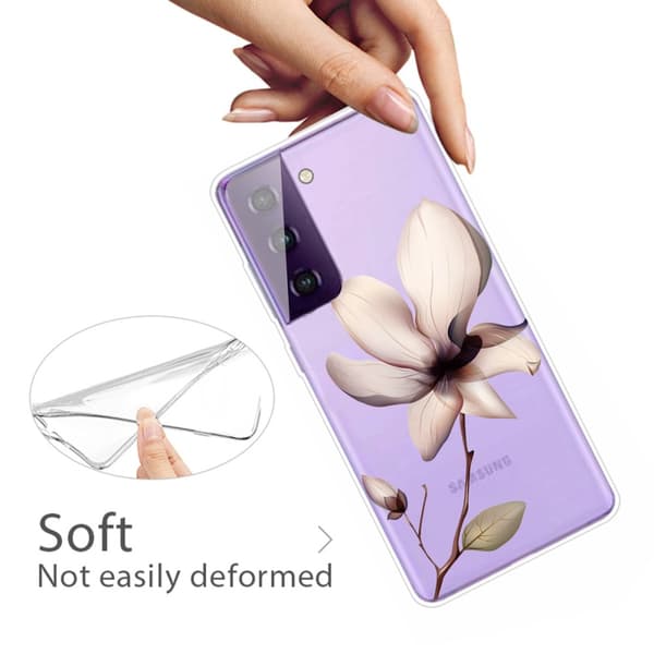 Soft TPU Skal Blommor Samsung Galaxy S21