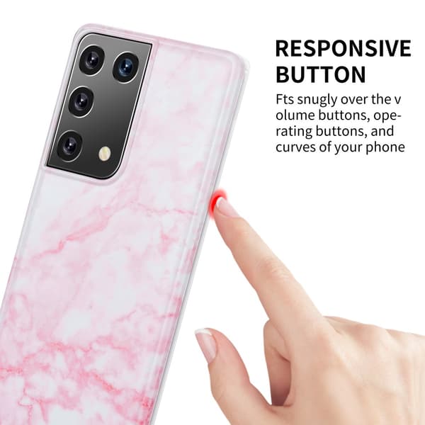 Skal TPU Samsung Galaxy S21 Ultra Rosa Marmor