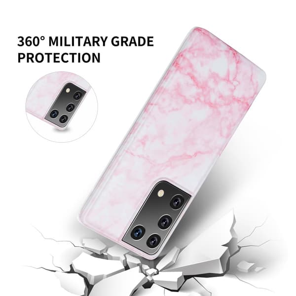 Skal TPU Samsung Galaxy S21 Ultra Rosa Marmor