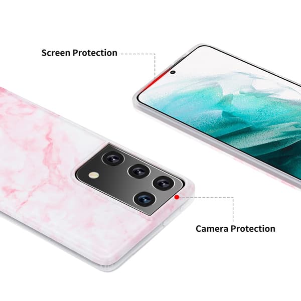 Skal TPU Samsung Galaxy S21 Ultra Rosa Marmor