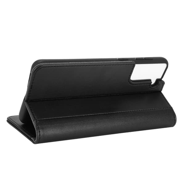 Äkta Läderfodral Samsung Galaxy S21 Plus Svart