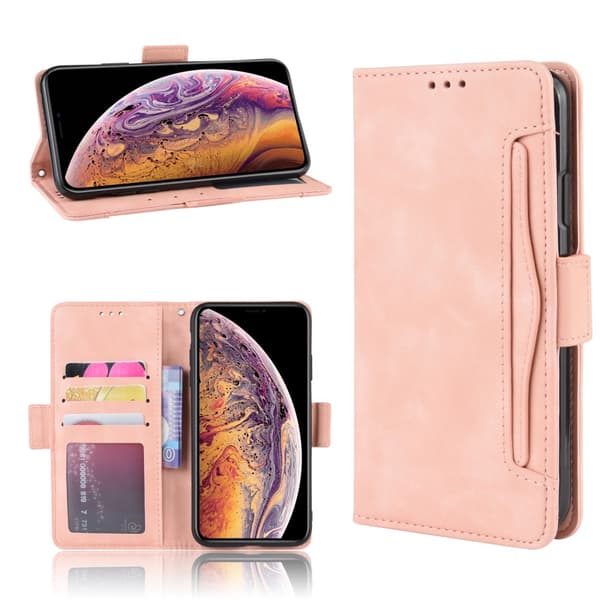 Multi Slot Plånboksfodral iPhone XS Max Rosa