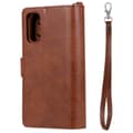 Miniatyrbild 3 av 8: Zipper Magnet Leather Wallet Samsung Galaxy S20 Brun