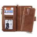 Miniatyrbild 7 av 8: Zipper Magnet Leather Wallet Samsung Galaxy S20 Brun