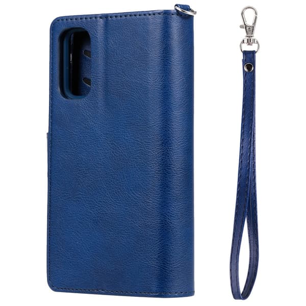 Zipper Magnet Leather Wallet Samsung Galaxy S20 Blå