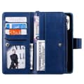 Miniatyrbild 5 av 8: Zipper Magnet Leather Wallet Samsung Galaxy S20 Blå