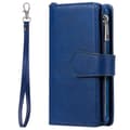 Miniatyrbild 2 av 8: Zipper Magnet Leather Wallet Samsung Galaxy S20 Blå