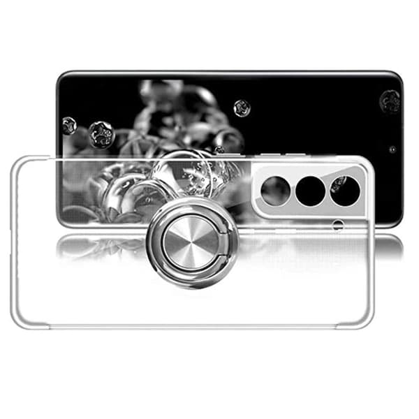 Elegant Silikonskal med Ringhållare - Samsung Galaxy S21 Plus