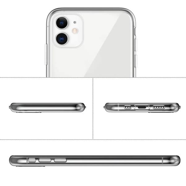 Genomskinligt Gummi iPhone 11 Skal Transparent TPU