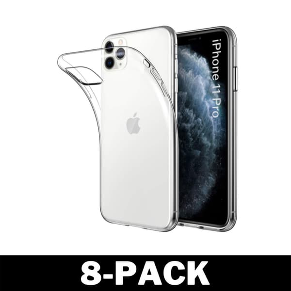 Genomskinligt Skal iPhone 11 Pro Transparent TPU 8-Pack