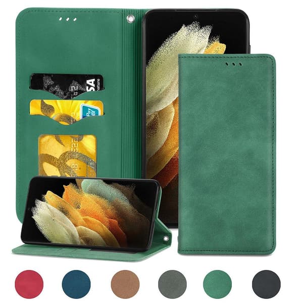 Samsung Galaxy S21 Ultra - Stilsäkert Praktiskt Plånboksfodral