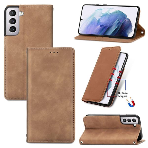 Stilrent Praktiskt Plånboksfodral - Samsung Galaxy S21 Plus Brun Brun