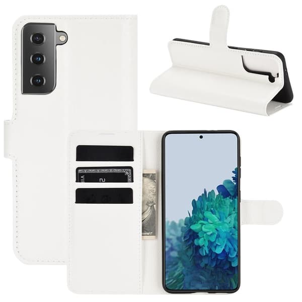 Genomtänkt Smidigt Plånboksfodral - Samsung Galaxy S21 Vit