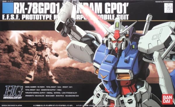 HGUC 1/144 RX-78GP01 GUNDAM GP01 figur