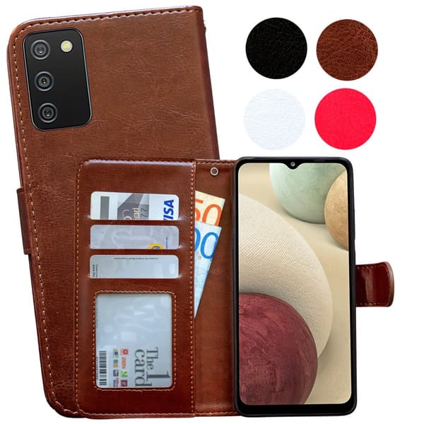Samsung Galaxy A02s - Læder cover / Beskyttelse White
