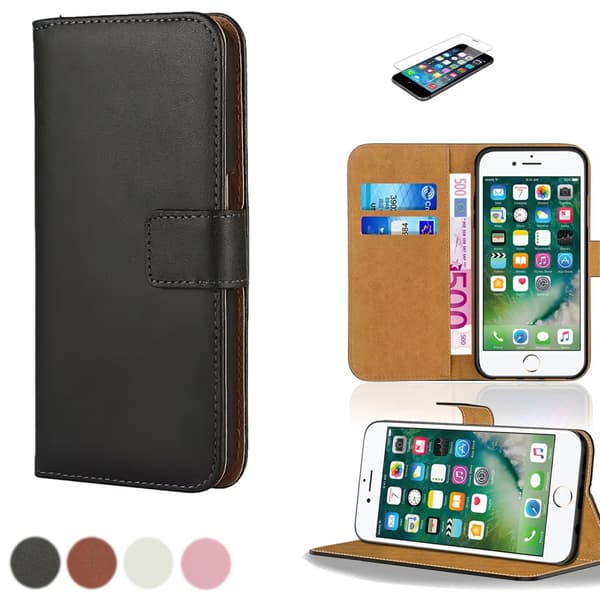 iPhone 7 Plus / 8 Plus - Læder cover / Beskyttelse Brown