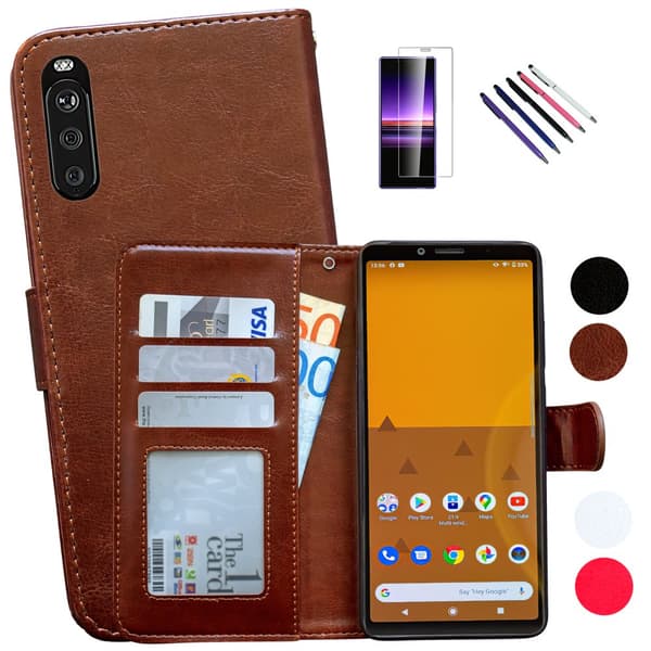 Sony Xperia 10 II - Læder cover / Beskyttelse White