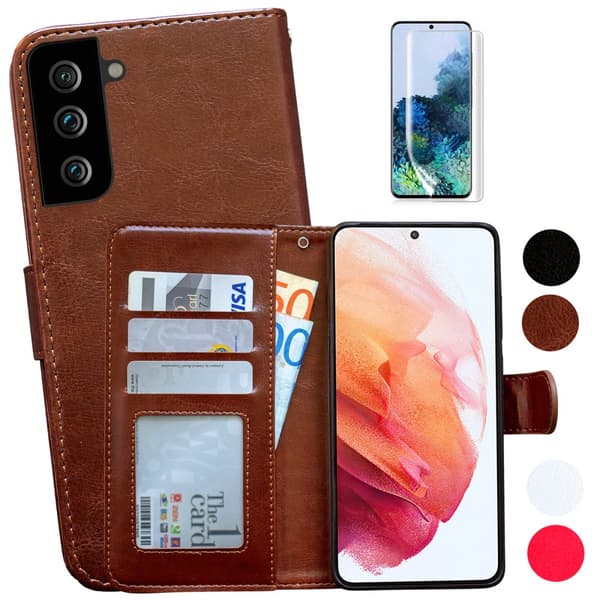 Samsung Galaxy S21 Plus - Nahkakotelo / Suoja