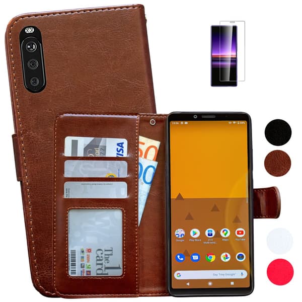 Sony Xperia 10 II - Læder cover / Beskyttelse Black