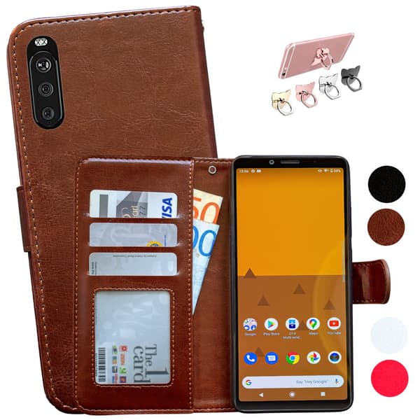 Sony Xperia 10 II - Læder cover / Beskyttelse Pink