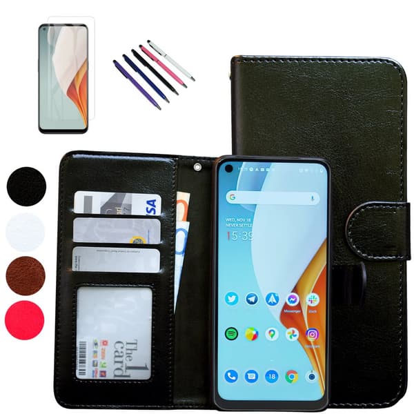OnePlus Nord N100 - Læder cover / Beskyttelse Black