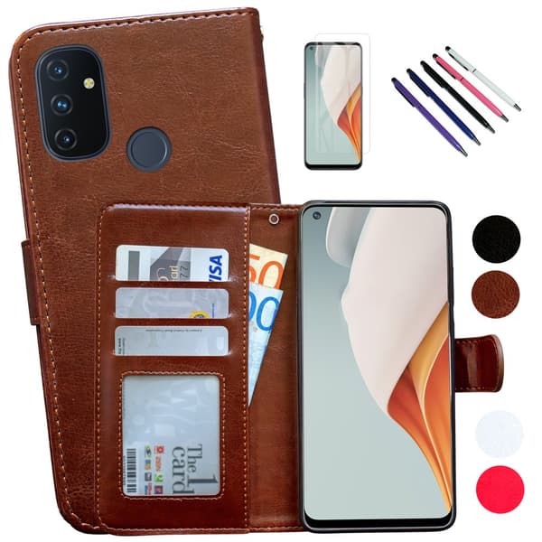OnePlus Nord N100 - Læder cover / Beskyttelse Pink