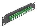 Miniatyrbilde 1 av 4: Delock - Koblingspanel - LC Duplex SM X 12 - svart - 1U - 10"