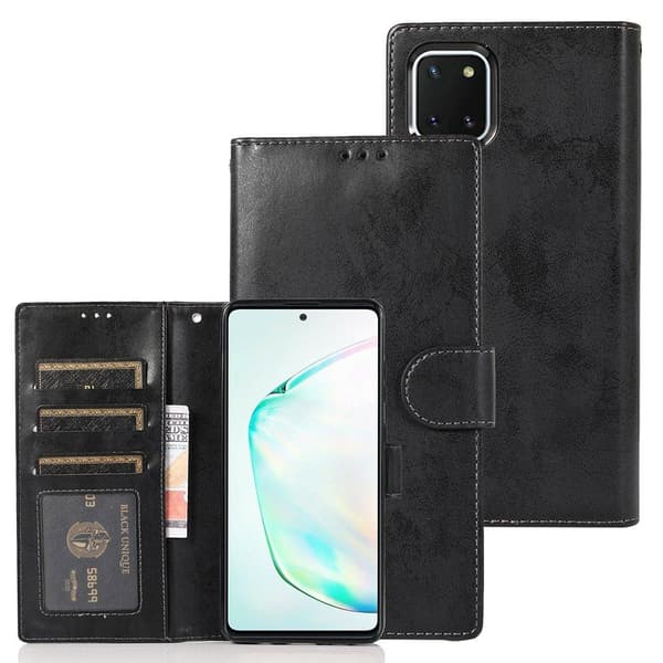 Praktiskt Plånboksfodral (Leman) - Samsung Galaxy A22 5G Svart