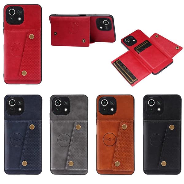 Xiaomi Mi 11 Lite - Stilsäkert Praktiskt Skal med Kortfack