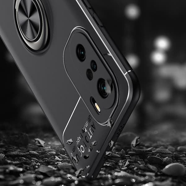Xiaomi Mi 11i TPU Deksel Med Fingerring - Svart