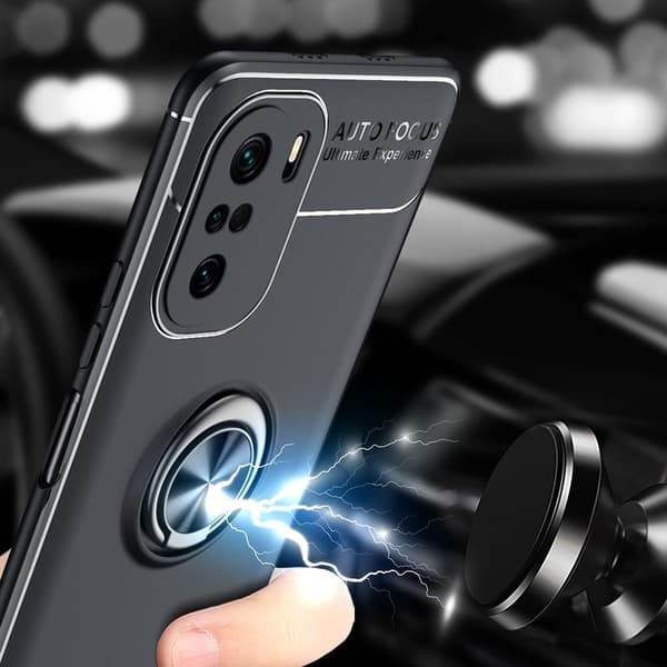 Xiaomi Mi 11i TPU Deksel Med Fingerring - Svart
