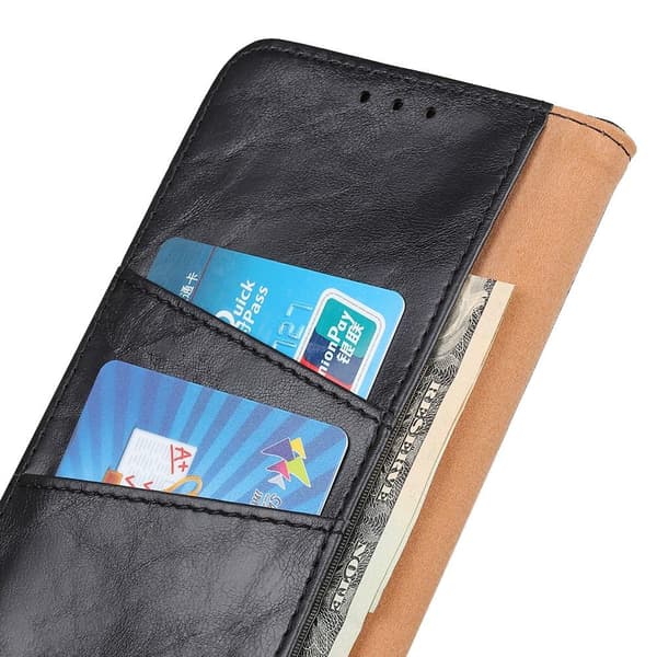 Crazy Horse Wallet Stand Cover for Sony Xperia 5 III - Black