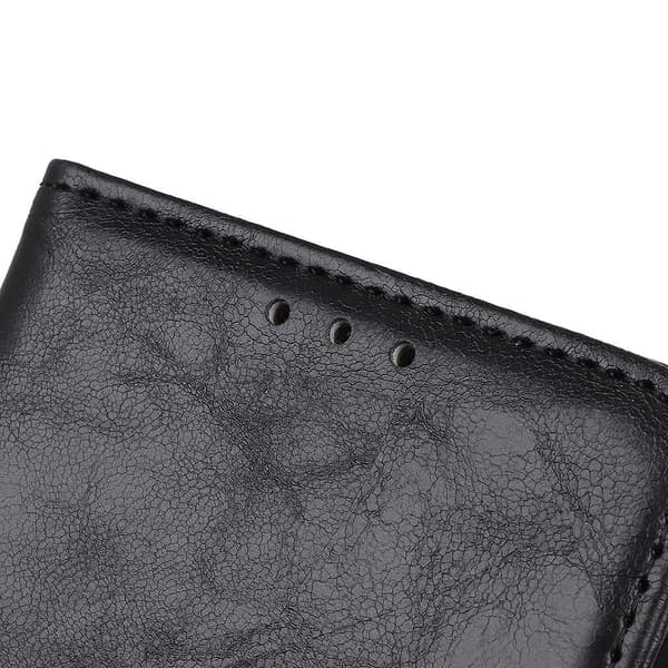 Crazy Horse Wallet Stand Cover for Sony Xperia 5 III - Black