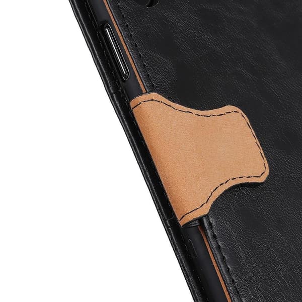 Crazy Horse Wallet Stand Cover for Sony Xperia 5 III - Black