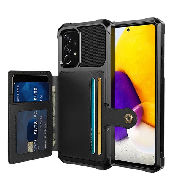 Samsung Galaxy A52 - Praktiskt Skyddsskal med Korthållare