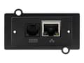 Miniatyrbilde 1 av 5: Qoltec SNMP Module for Uninterruptible Power Supply - Adapter for fjernstyrt administrasjon - 10/100 Ethernet x 1 - for P/N: 53042, 53043, 53044, 539