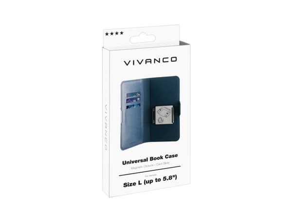 Vivanco Universal Book, Folio-kotelo, Mikä tahansa tuotemerkki, Universal, 14,7 cm (5.8"), Sininen