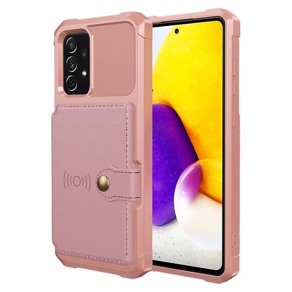 Elegant Praktiskt Skal med Kortfack - Samsung Galaxy A72