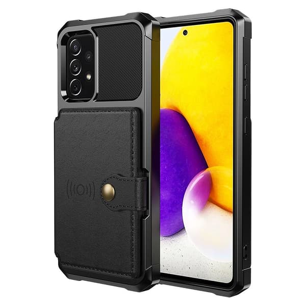 Elegant Praktiskt Skal med Kortfack - Samsung Galaxy A72