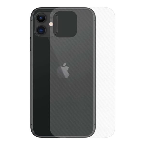 3-pack iPhone 12 mini-hiilikuitu vinyylisuojakalvo takaisin
